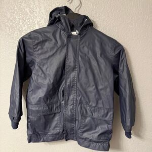 Child Petit Bateau Navy Blue Rain Jacket Lined Size 6 years